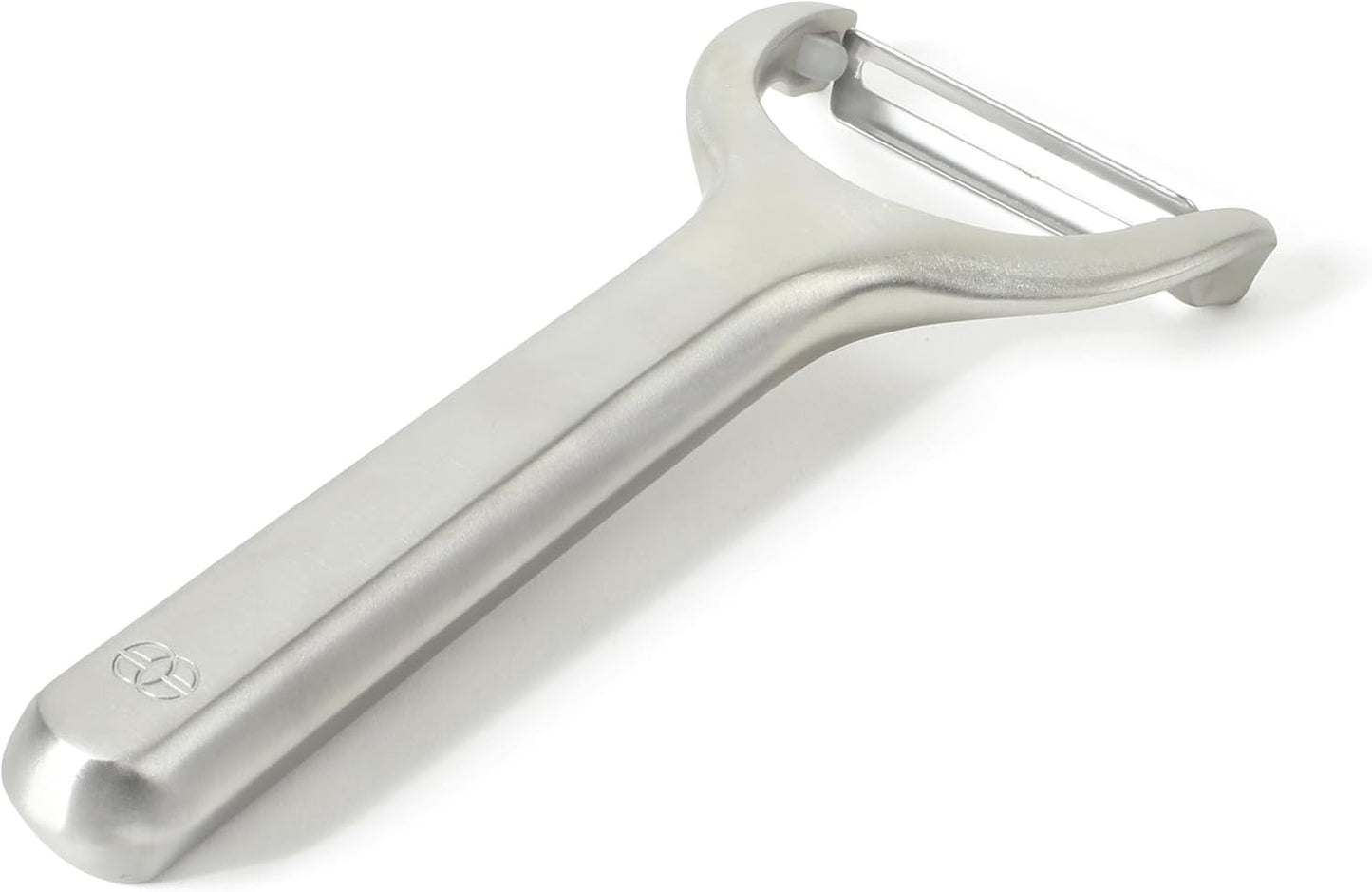 Calphalon Prime Straight Vegetable Peeler, Stainless Steel Peeler with Swivel Blade for Fruits & Vegetables, Weighted Handle for Control, Weighted Handle for Control