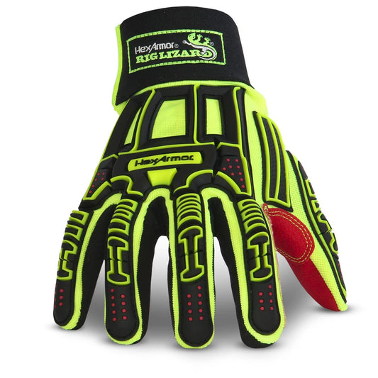 HexArmor Cut Resistant Impact Protection Reinforced Palm Work Gloves | Rig Lizard® Series 2021X | X-Large