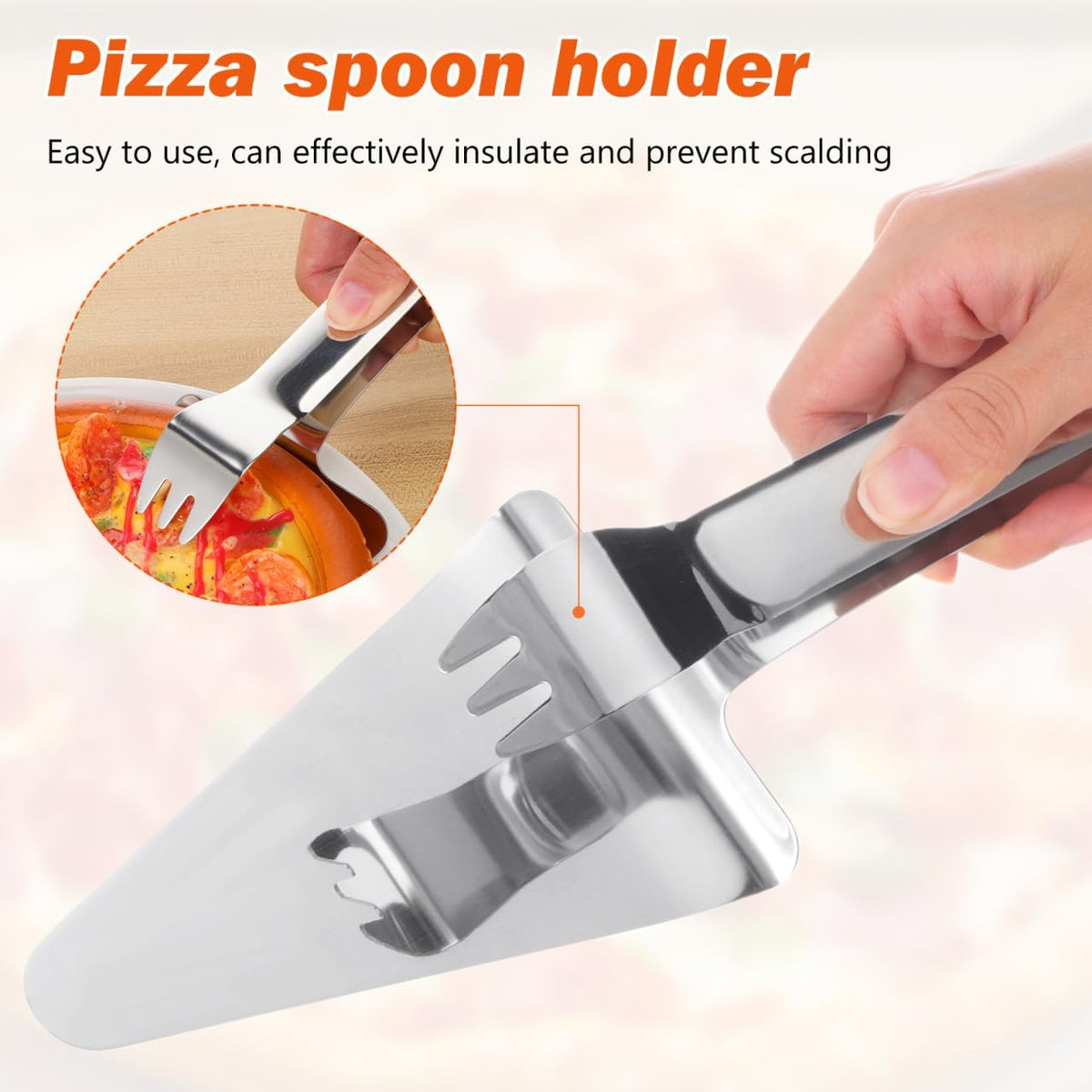 DECHOUS Pizza Spatula Server Stainless Steel Pizza Slice Shovel with Heat-Resistant Handle Multi-Function Cake Spatula for Baking Pie Dessert Home Restaurant Pizzeria