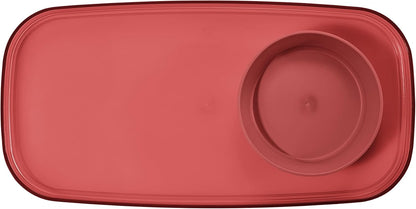 madesmart dipware Small Serving Plate, Stackable & Removable Dip Bowl for Salsa, Queso, Salad, Olives, Dishwasher & Microwave Safe, Multipurpose Plate & Bowl, Blue