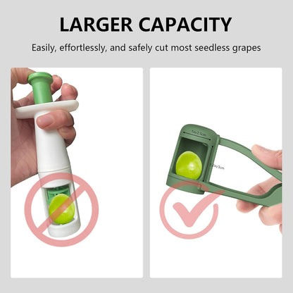 Luvan Grape Cutter for Toddlers, Grape Slicer Tool, Grape Tomato Cherry Strawberry Cutter Tools Into 4 Pieces for Vegetable Fruit Salad, Stainless Steel Quarter Grape Slicer Kitchen Gadget