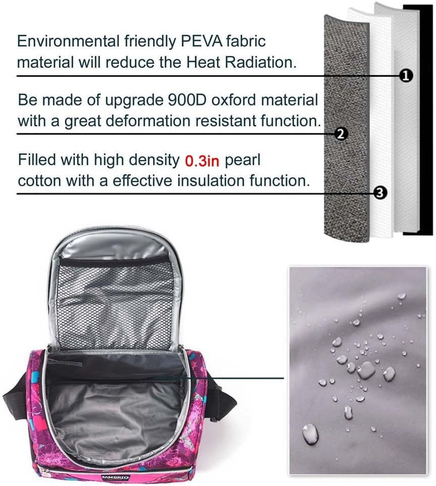 Lunch Bag for Kids Coole Lunch Box Tote for Women Girls Boys Children Student Insulated Bento Bag for School Work Picnic Outdoor Activities