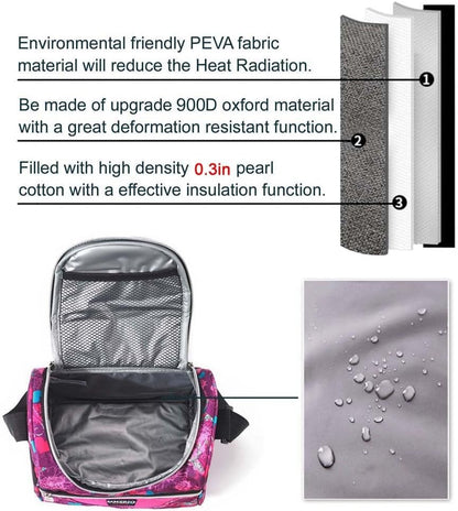 Lunch Bag for Kids Coole Lunch Box Tote for Women Girls Boys Children Student Insulated Bento Bag for School Work Picnic Outdoor Activities