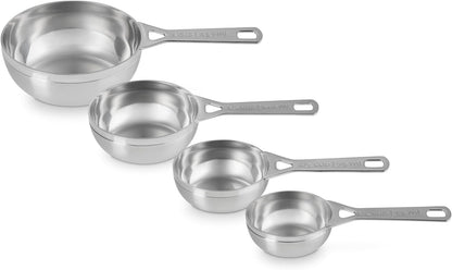 Le Creuset Stainless Steel Measuring Cups, Set of 4 | Set includes: 1/4, 1/3, 1/2, and 1 cups