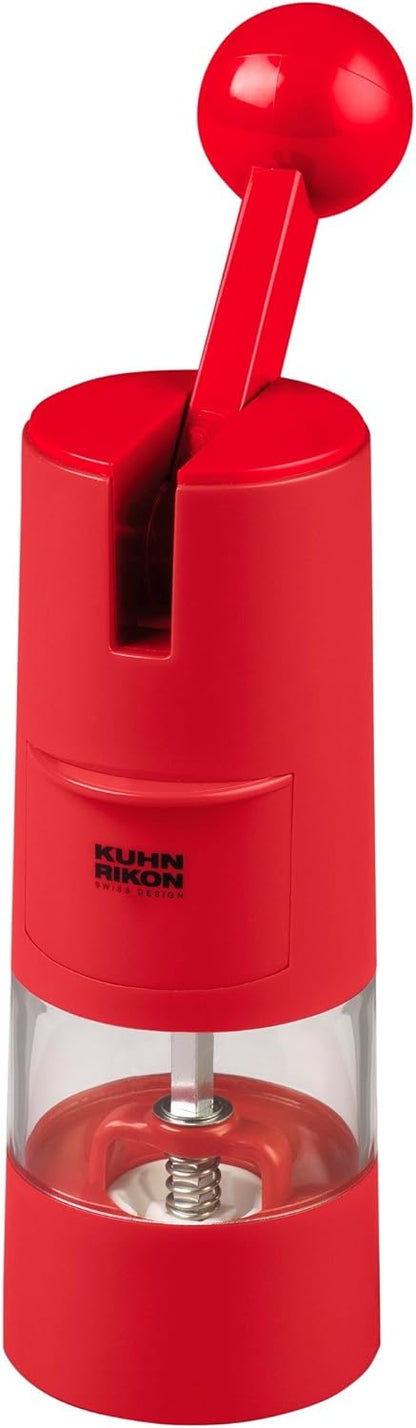 Kuhn Rikon Adjustable Ratchet Grinder with Ceramic Mechanism for Salt, Pepper and Spices, 8.5 x 2.25 inches, Black