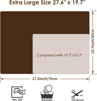 Extra Large Silicone Mats for Kitchen Counter, 27.6'' x 19.7'' Nonskid Silicone Placemats for Kids, Nonstick Purple Silicone Mat for Baking Crafts, Silicone Dab Mat Heat Resistant, 1Pack - Colors B