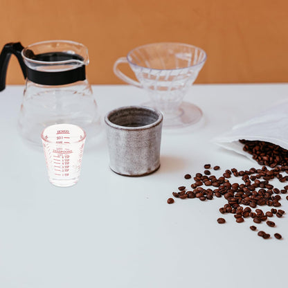 Tofficu Glass Measuring Cups with Scale 30ml Small Marked Coffee and Milk Beaker Set 3 Pieces Household Bakery Supplies for Kitchen Use