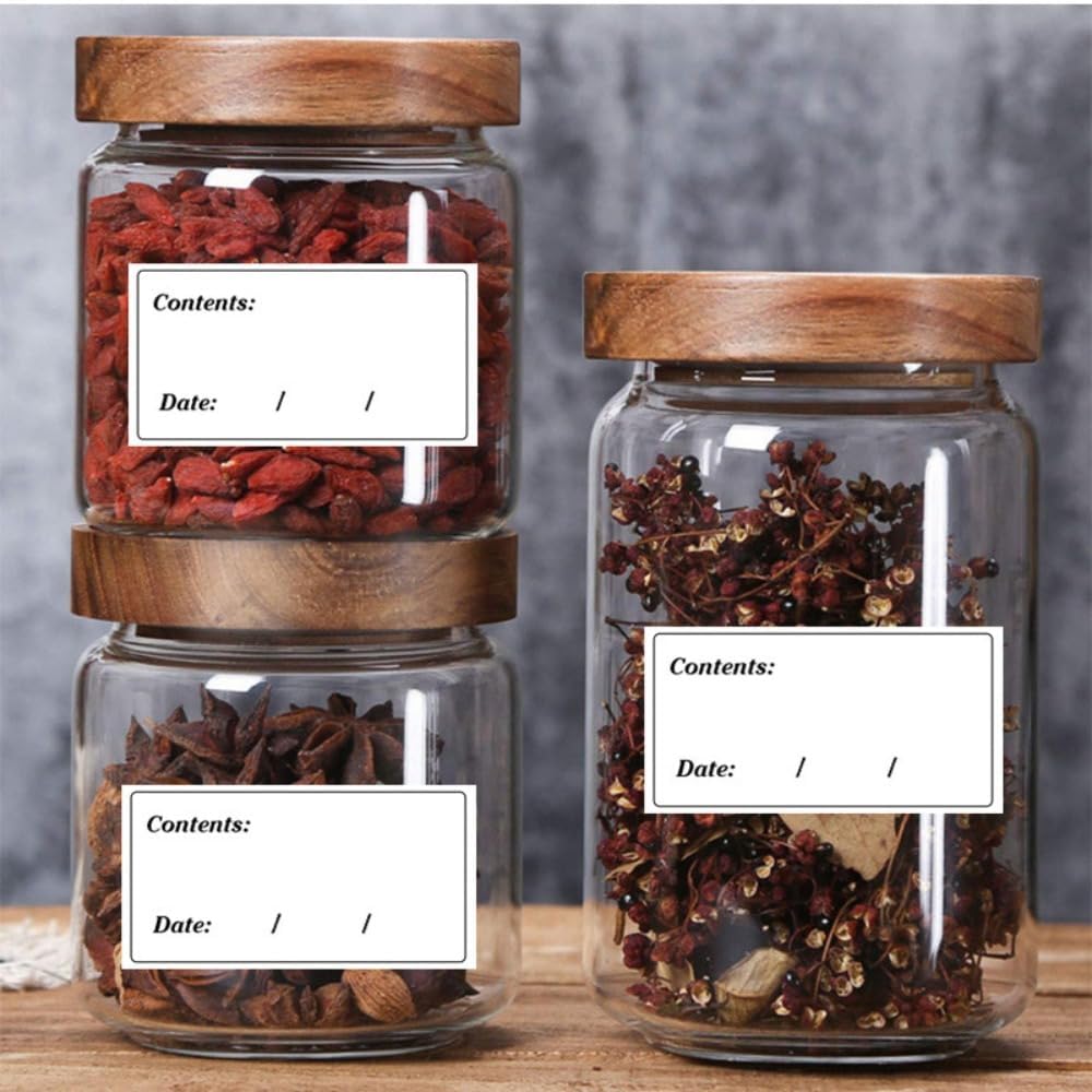 200pcs for Kitchen Leaves No Residue Removable Food Date Labels Food Storage Stickers Freezer Labels Food Storage Labels