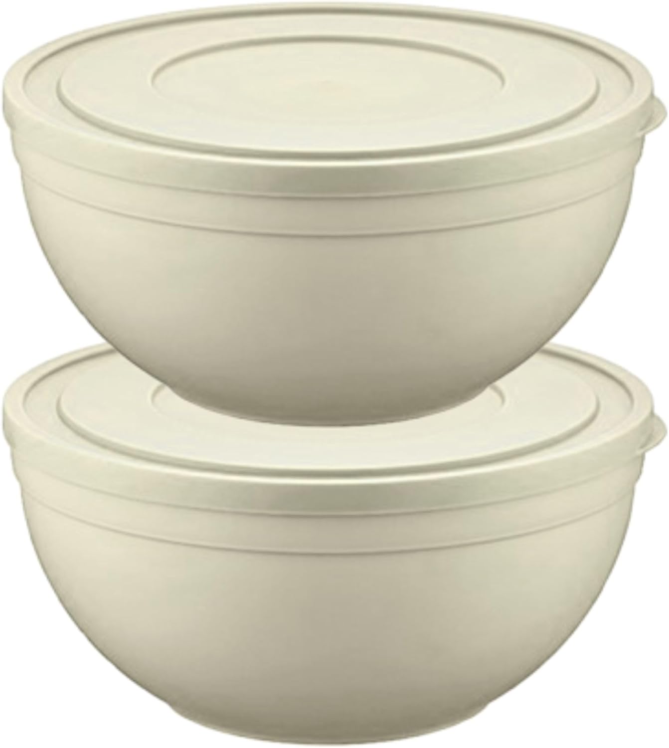 Tribello Large Mixing Bowl with Lid, Plastic, Round, (8 quarts)
