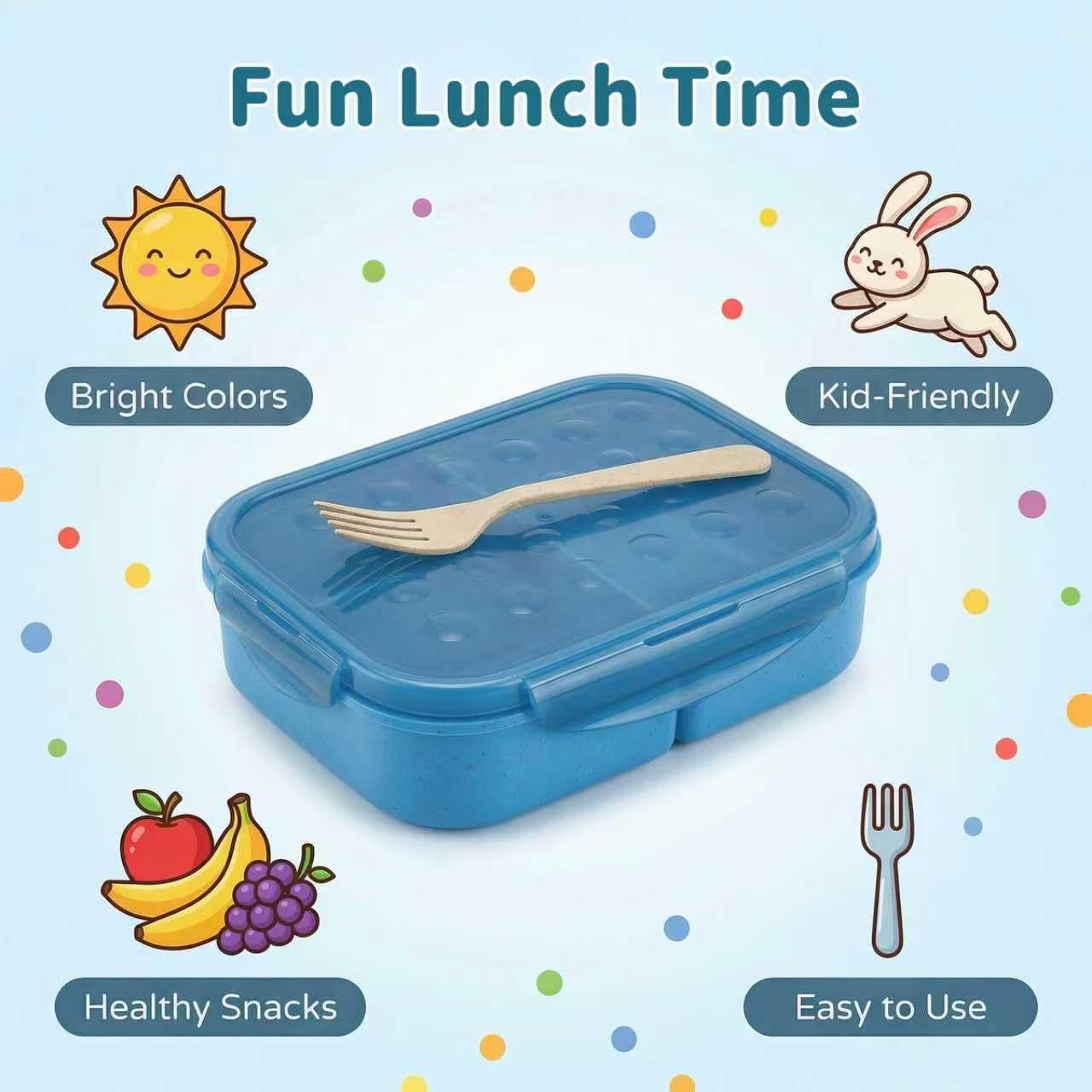 MISS BIG® Bento Box,Bento Box Adult,Lunch Box,Leak Proof Lunch Containers,No BPAs and No Chemical Dyes Bento Lunch Box,Dishwasher and Microwave Safe Lunch Containers for Adults(1900ml Gray)