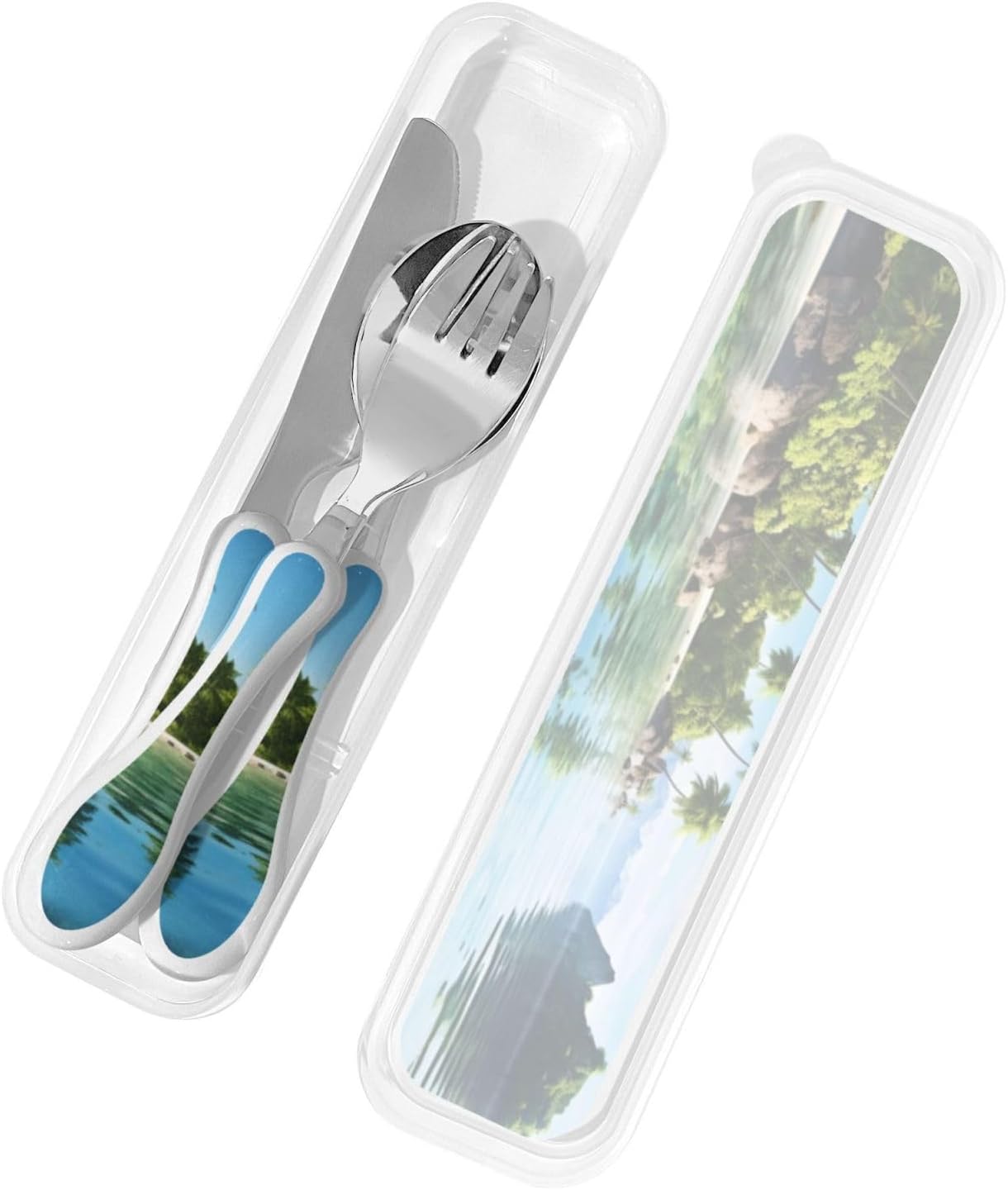 3-Piece Kids Silverware Set With Storage Case, Stainless Steel Reusable Children Safe Knife Spoon Fork Set Animal Cartoon Owls Cute Children Flatware Set For Kids Lunch Box