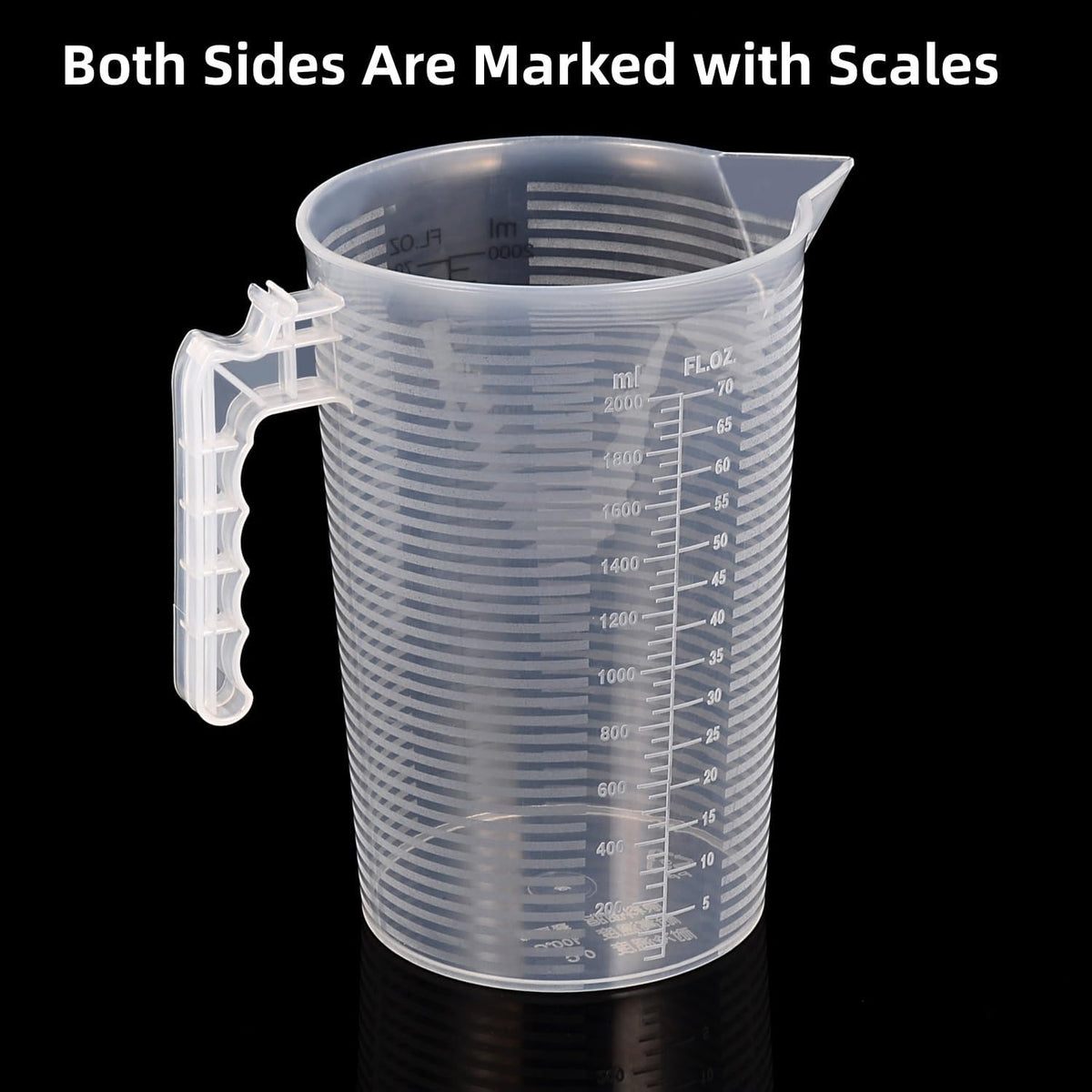 Large Measuring Pitcher for Kitchen, 70oz/2000ml