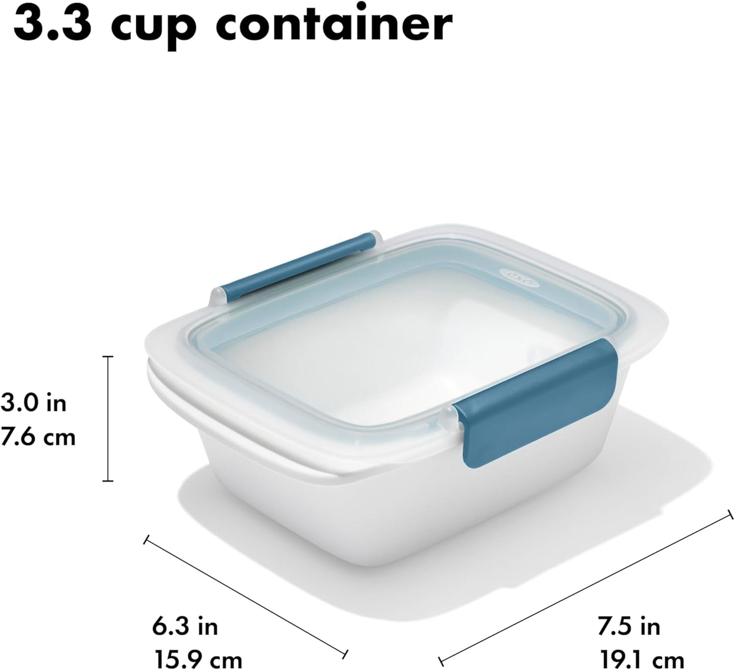 OXO Good Grips Prep & Go Snack & Dip Container, Snack Fuss-Free on the Move, Leakproof Reusable Small Meal Food Storage and Lid, Food Containers with Lids, Snack Organizer, 1.6 Cups/0.4 L