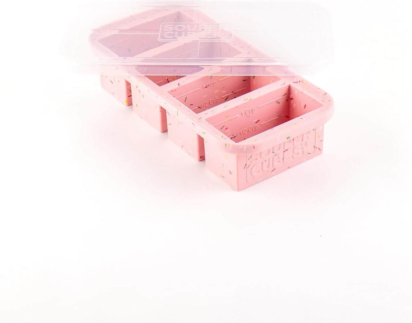 Souper Cubes 1 Cup Silicone Freezer Molds - Soup Cubes Perfect for Freezing Broth, Rice, Leftovers and More - Silicone Freezer Trays with Lids for Meal Prep - Aqua - 1-Pack