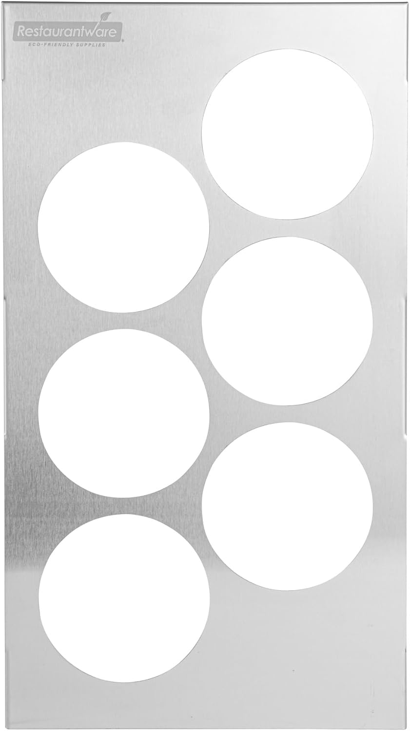 Restaurantware Stainless Steel Bottle Organizer - 1 Count - 6.299 x 7.087 x 0.394 Inches - Dishwasher-Friendly Condiment Holder - Kitchen Bottle Rack - Space-Saving Design - Silver