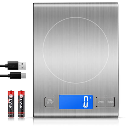 33lb Rechargeable Food Scale, Diyife 304 Stainless Steel Kitchen Scale