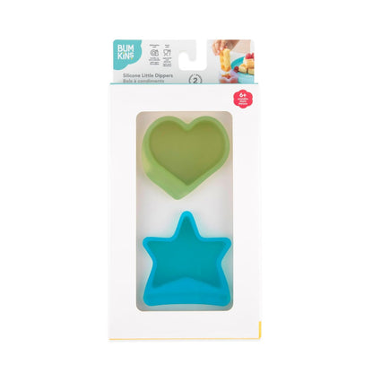 Bumkins Baby Silicone Little Dippers, Attaches to Bowls, Dishes and Plates, Sauce Cup, Holds Condiments, Dip, Puree, Toppings, Baby Led Weaning, Essential Feeding Supplies, Babies 6 Months Up, Pink