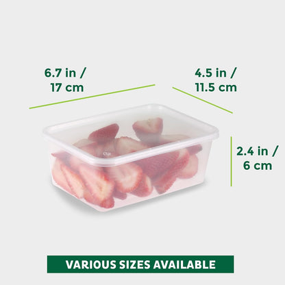 Freshware Food Storage Containers with Lids [60 Pack 8, 16, 32 oz, 20 sets each size] Plastic Deli Containers, Meal Prep Containers, Microwave and Freezer Safe, Stackable, Leakproof, BPA Free, Clear