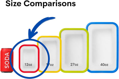 ECOBERI Collapsible Silicone Food Storage Containers, BPA Free, Microwave, Freezer and Dishwasher Safe, Lunch, Meal Prep, Travel, Space-Saving