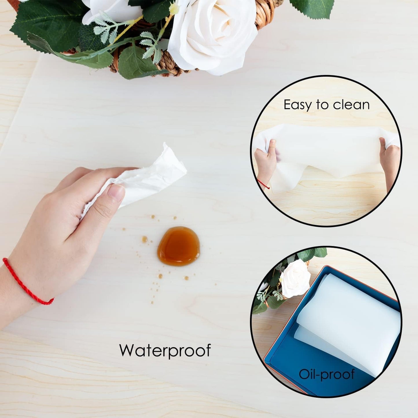 Extra Large Silicone Mats for Kitchen Counter, 27.6'' x 19.7'' Nonskid Silicone Placemats for Kids, Nonstick Purple Silicone Mat for Baking Crafts, Silicone Dab Mat Heat Resistant, 1Pack - Colors A