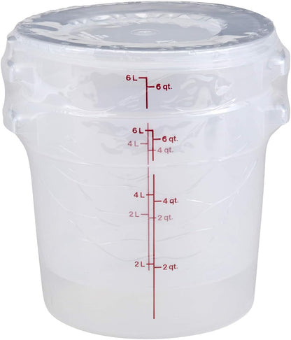 Cambro 1-Quart Round Food-Storage Container with Lid, Set of 3