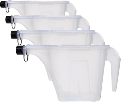 More Birds 3-in-1 Super Tote - 5 lb Capacity Container with Tapered Pour Spout, Easy Grip Handle & Stackable Design, Portable Seed Holder & Dispenser for Backyard Birding and Wildlife, 100-SF-TOTE