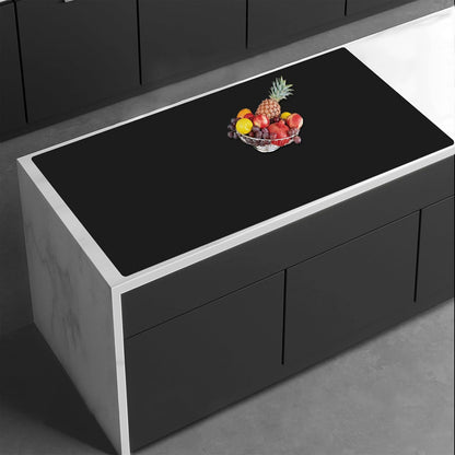 Extra Large Silicone Mat 78.7''x23.6''(200cmx60cm), Large Silicone Mats for Kitchen Counter, Multipurpose Heat Resistant Mat, Waterproof Placemat for Countertop Protector, Black