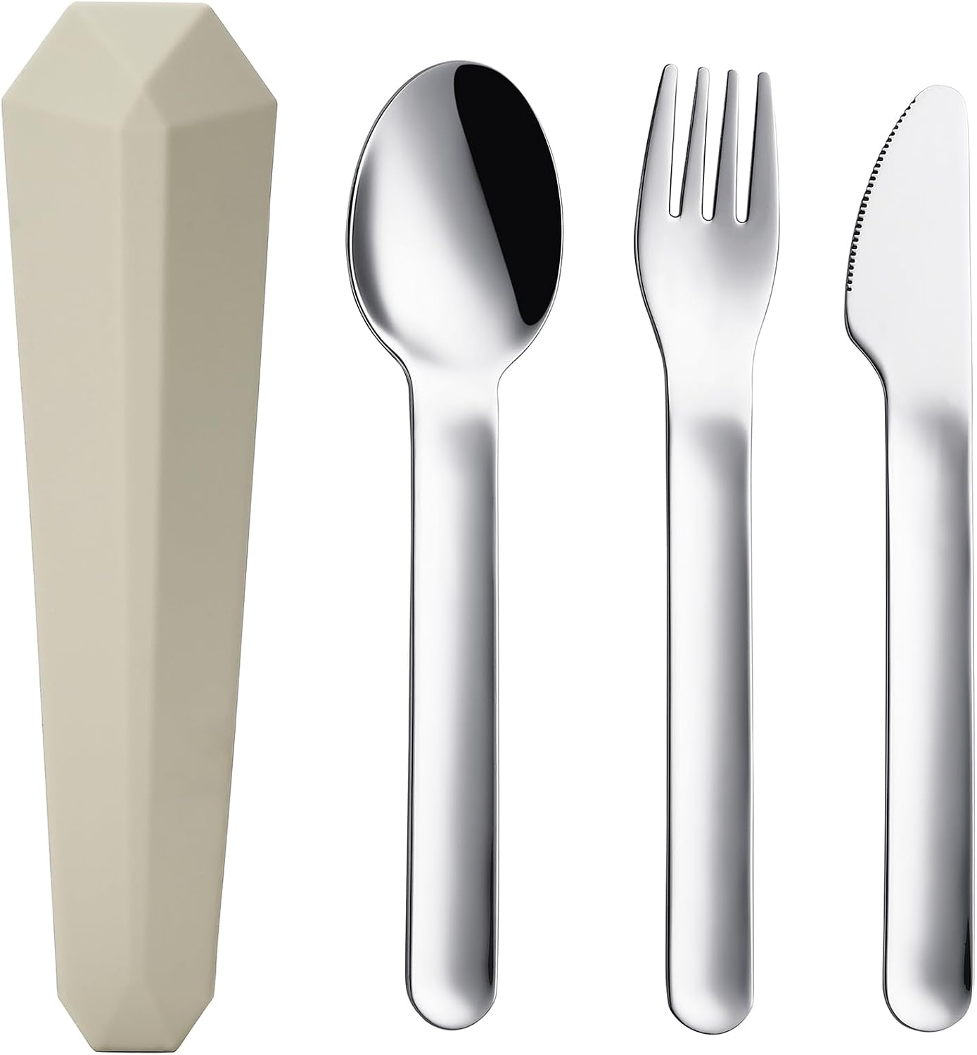 Utensils for Lunch Box Accessories, DEVICO Travel Silverware Set with Case, Camping Flatware Include 18/8 Stainless Steel Knife Fork and Spoon Set, Reusable Portable Cutlery Set for School (Teal)