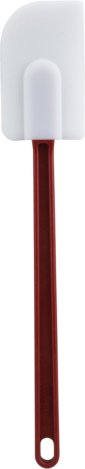 Winco Spoon Silicone Spatula, 10-Inch,White, Medium