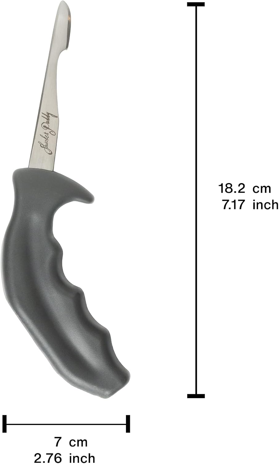 Zyliss Shucker Paddy Oyster Knife, Ergonomic Pistol Grip Oyster Shucking Knife with Finger Guard, 3in Stainless Steel Blade, Dishwasher Safe, Professional Oyster Opener