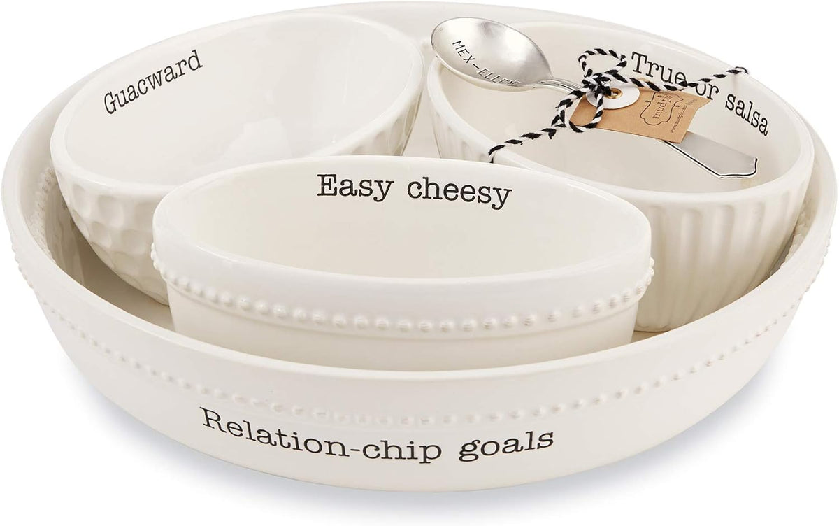 Mud Pie Circa Chip And Dip Bowl Set