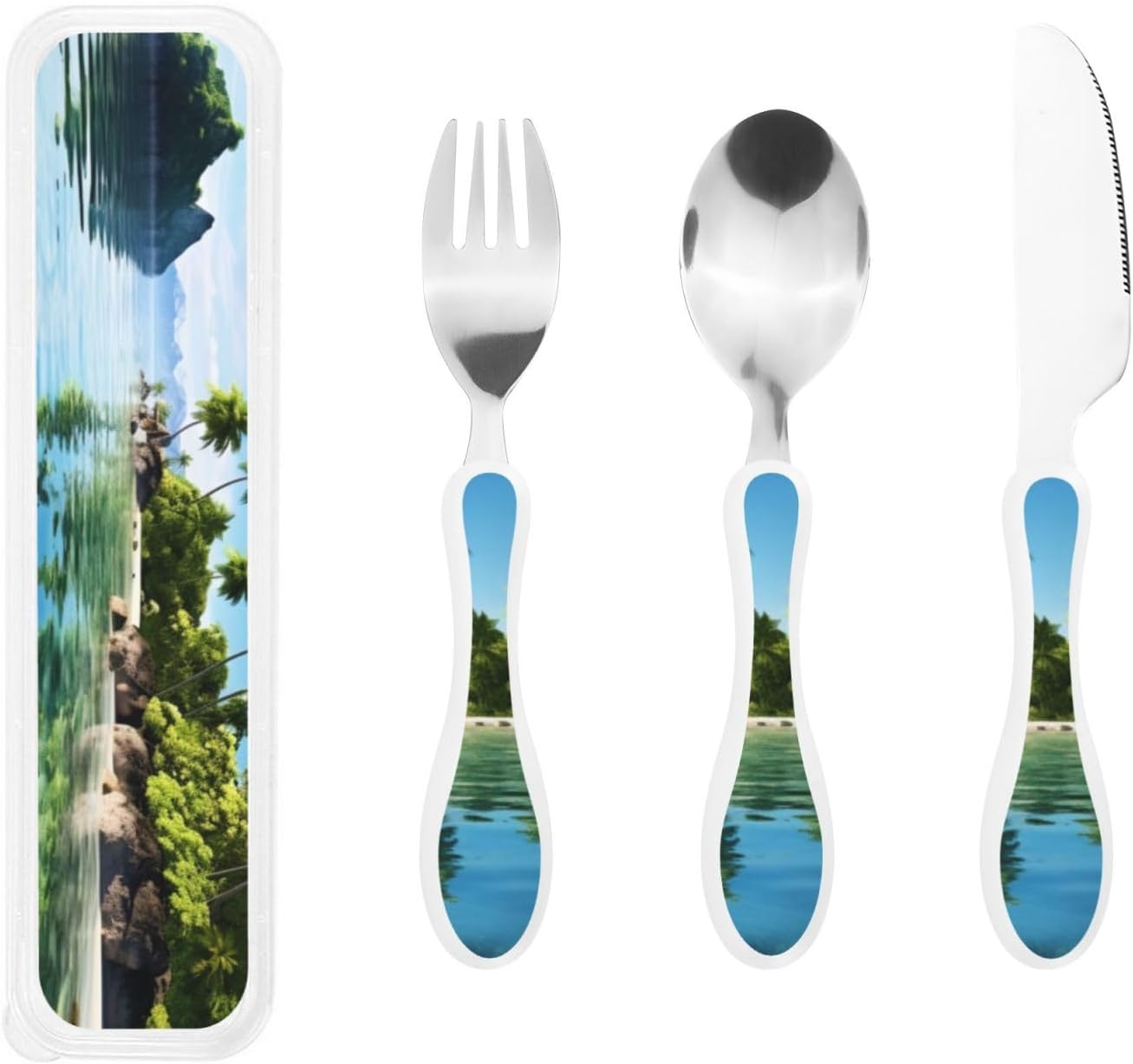3-Piece Kids Silverware Set With Storage Case, Stainless Steel Reusable Children Safe Knife Spoon Fork Set Animal Cartoon Owls Cute Children Flatware Set For Kids Lunch Box