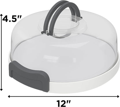 JOEY'Z 2-In-1 Deviled Egg Carrier With Lid & Handle, Pie Carrier With Removable Deviled Egg Tray, Holds 15 Eggs, & Fits Pies 10in x 4.5in, Great for Easter & Holiday Gifts - BPA Free