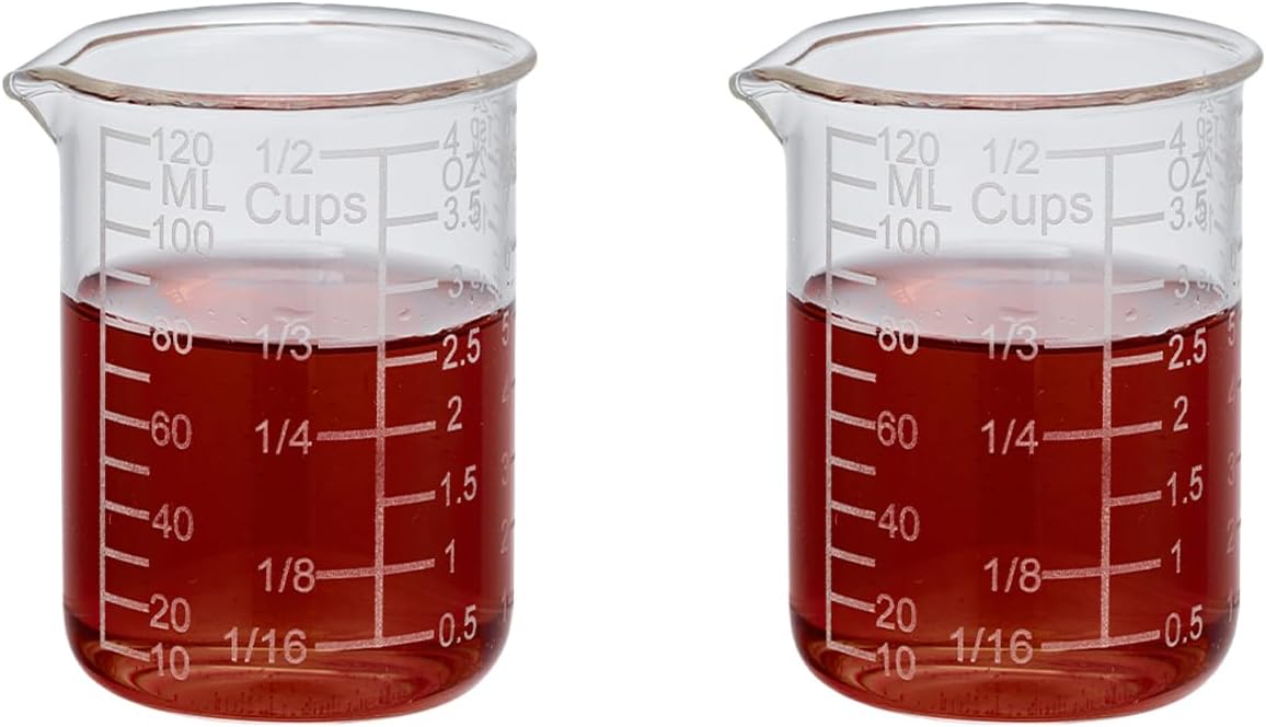 Ackers Etched Graduated Glass Measuring Cup - V-Shaped Spout- High Borosilicate Glass Measuring Cup for Kitchen or Dining, Easy to Read,1000 ML (32 Oz, 4 Cup)
