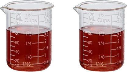 Ackers Etched Graduated Glass Measuring Cup - V-Shaped Spout- High Borosilicate Glass Measuring Cup for Kitchen or Dining, Easy to Read,1000 ML (32 Oz, 4 Cup)