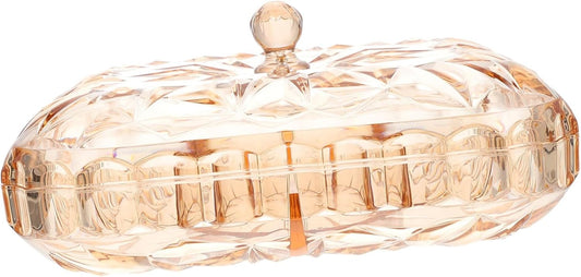 Sturdy Relish Tray with Lid Perfect for Dry Fruit Snacks Candy European Style Snack Box Dried Fruit Desktop Box