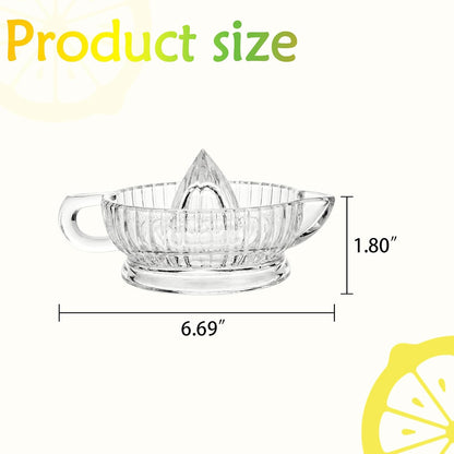 Glass Lemon Squeezer Citrus Juicer Reamer