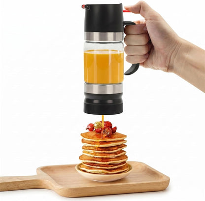 Honey Dispenser 9.8 Oz No Drip with Base 2026 Upgrade, Glass Honey Jar pot with Handle, Syrup Dispenser for Coffee or Tea, Mess Free Honey Dispenser for Honey and Syrup, Honey Container