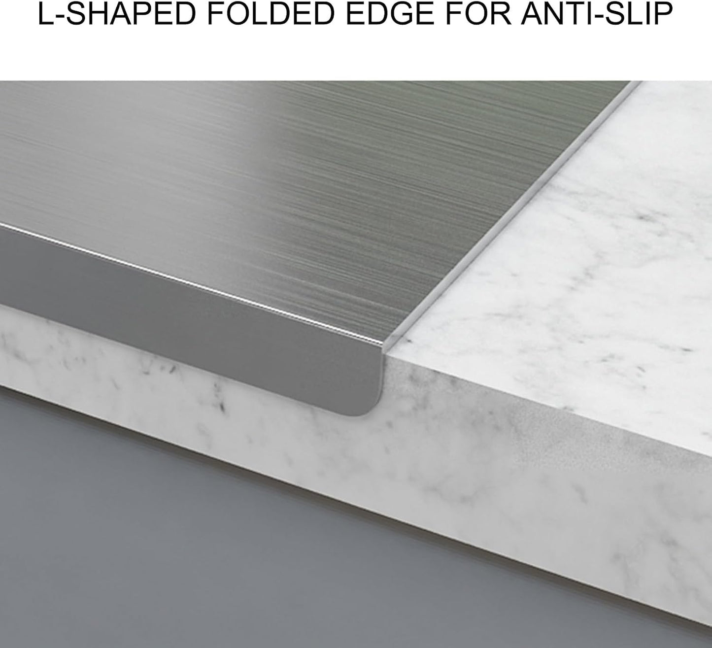 Worktop Cutting Board, Heavy Extra Large Stainless Steel Cutting Mats Chopping Baking Pastry Boards, Large Cutting Board Suitable for Meat, Fruits, Vegetables, Bread, And Bakin(40*50cm/15.7*19.7in)