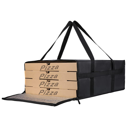 Bodaon Insulated Food Delivery Bag, XXXL Pizza Delivery Bags for Hot and Cold Food, Commercial, Large Capacity Reusable Warming Bag, Catering Cooler Bag for Rideshare, Warmers for Parties (Black, 1Pk)
