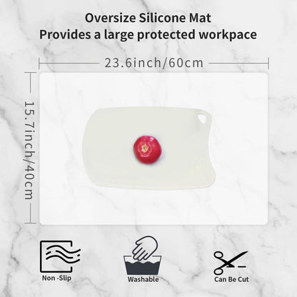 Extra Large Silicone Mats for Kitchen Counter, 27.6'' x 19.7'' Nonskid Silicone Placemats for Kids, Nonstick Purple Silicone Mat for Baking Crafts, Silicone Dab Mat Heat Resistant, 1Pack - Colors B
