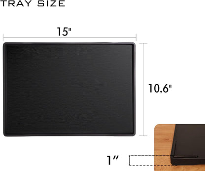 White Serving Tray (13.5 x 9.6 inch) for Serving Accessory, Elegant & Stackable Plastic Tray for Spa, Coffee, Drinks, Tea, Bar, Party, Seasoning, Perfume and Display Use.