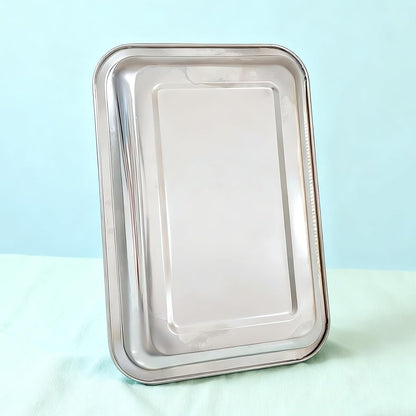 3 Pack Stainless Steel Breading Trays Set,Breading Pans for Marinating, and Prepping Meat Chicken and Fish 10.4" x 7.7" x 1.9"