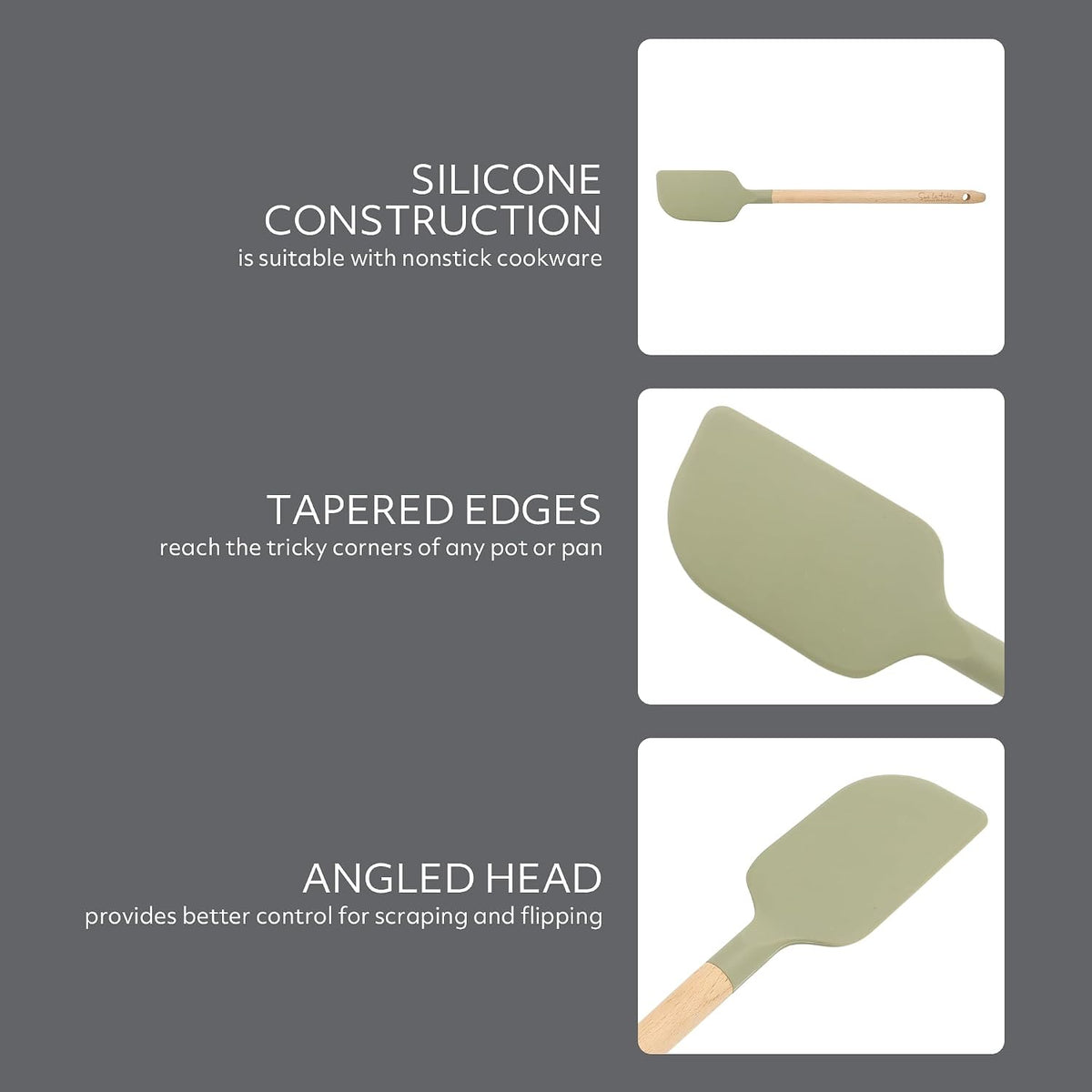 Sur La Table Kitchen Essential Mealcraft Silicone Spatula - Juniper Green