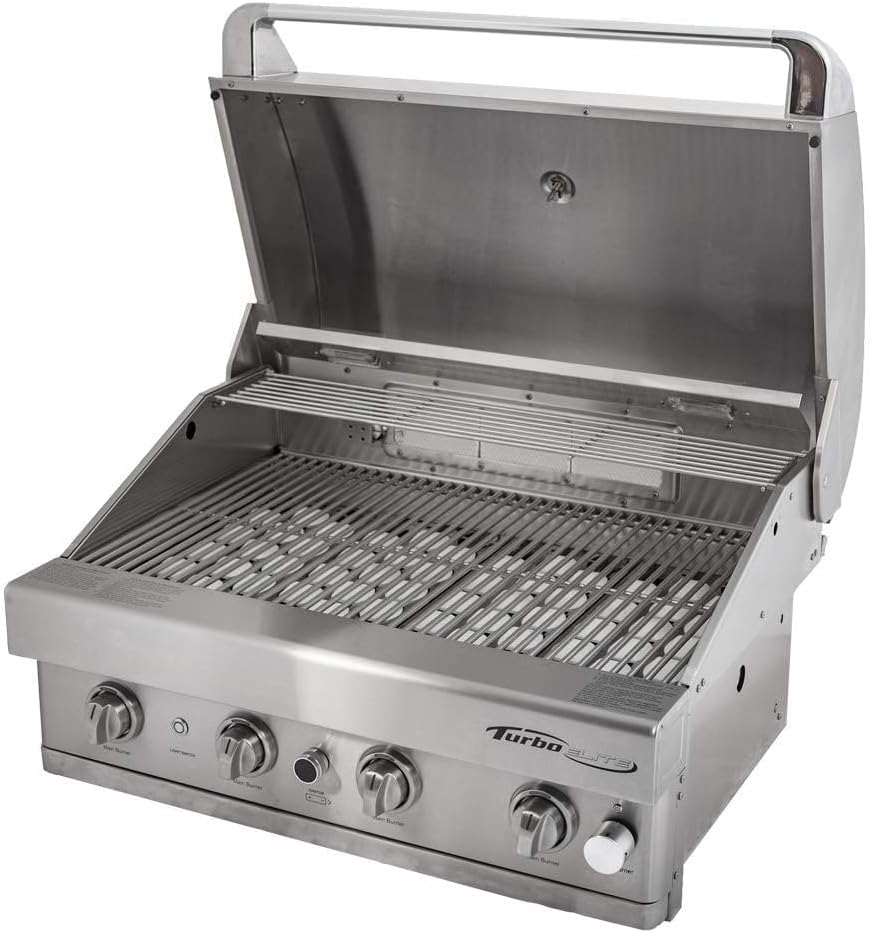 Turbo Elite 32-inch 4-Burner Built-In BBQ Gas Grill - Propane