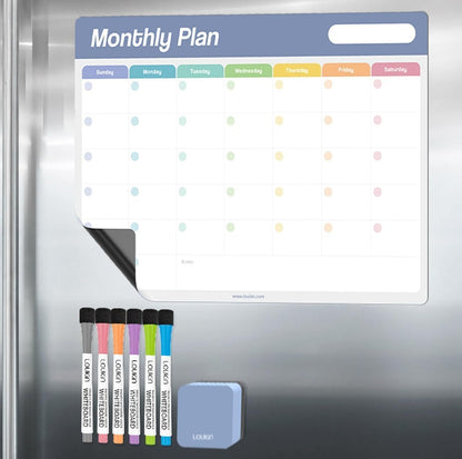 loukin Dry Erase Checklists 4 Pack, Electrostatic Clings to Any Shiny Surface, 7.9"×5.9" Whiteboard Shopping List, Reusable to do List for Office, Classroom, Refrigerator, 6 Markers&1 Eraser Included