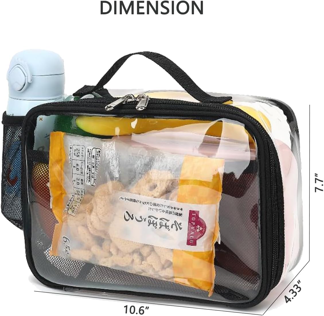 GYEUKHAM Insulated Lunch Box for School, Thermal Reusable Durable Freezable Lunch Bags for Kids Boys Girls Men Women - Small Soft Cooler Portable Lunch Tote Kit for Work Picnic Travel,Black