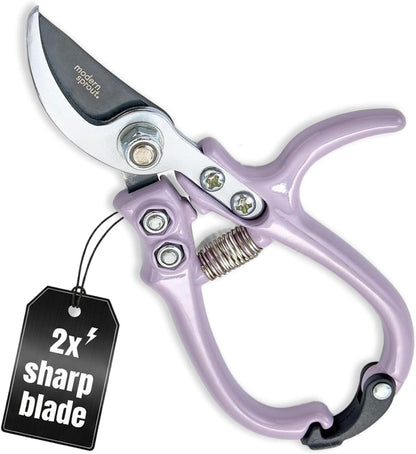 Modern Sprout Bypass Hand Pruners - Scissors - Gardening Tools - Sage