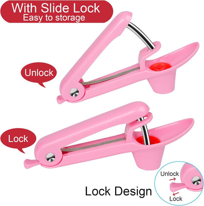 Cherry Pitter Tool,Cherry Pitter Cherry Stone Remover Tool for Making Cherry Jam Cherries Corer Pitter Tool，Cherry Pitter Olive Pitter with Space-Saving Lock Design, Black