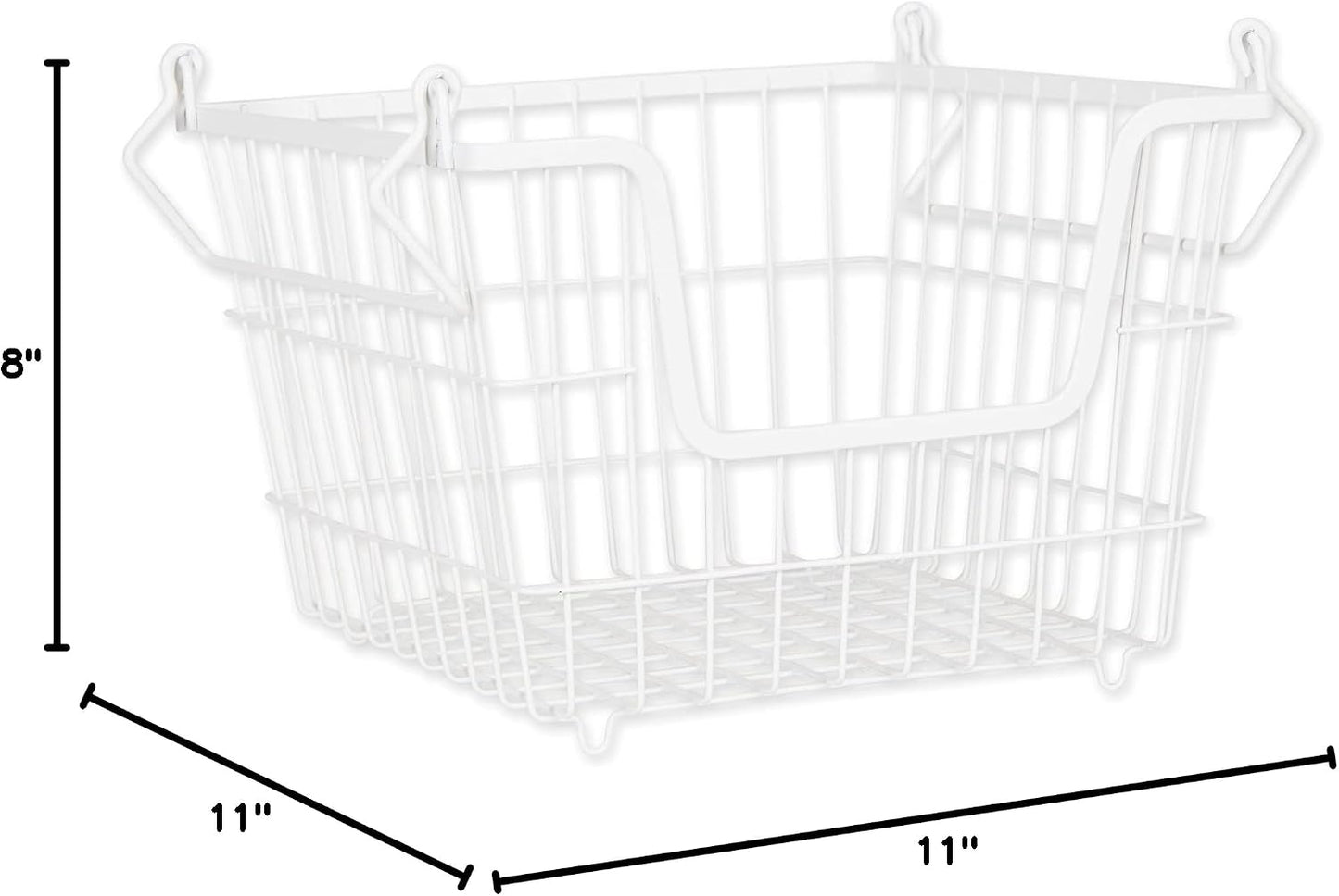 DII Metal Wire Mesh Stackable Utility Storage Bin, Small Round, 12x12x10", Bronze